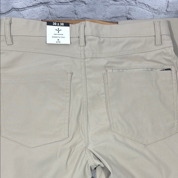 Kenneth Cole Tan Chinos Classic Straight-Leg Cotton Twill - Picture 3 of 8